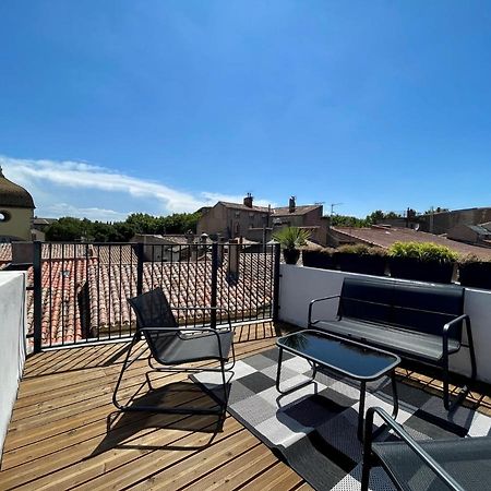 Rooftop N°38 - Rooms Et Studios - Vue Cite Medievale Carcassonne Buitenkant foto